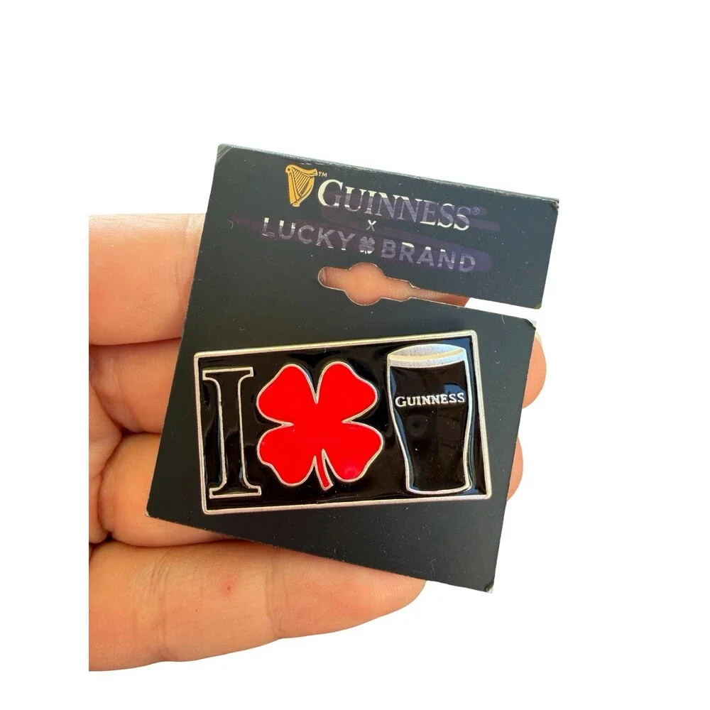 I love Guinness brooch Guinness beer pin st Patrick’s day jewelry